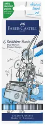 FABER-CASTELL Marqueur Sketch GOLDFABER, étui de 6 design