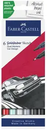 FABER-CASTELL Marqueur Sketch GOLDFABER, étui de 6 Car