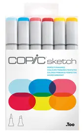 COPIC Marqueur sketch, kit de 6 "Perfect Primaries