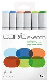 COPIC Marqueur sketch, kit de 6 "Earth Essentials