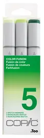 COPIC Marqueur sketch, kit de 3 "Color Fusion 5