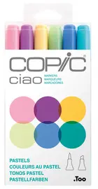 COPIC Marqueur ciao, kit de 6 "Pastels