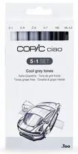 COPIC Kit de marqueurs ciao 5+1, couleurs grises
