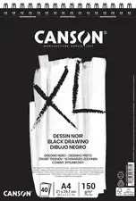 CANSON Bloc à croquis et études XL Noir, A4, noir