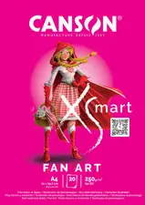 CANSON Bloc de dessin XS'MART FAN ART, A4
