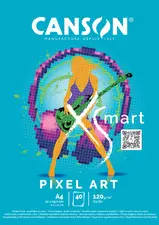 CANSON Bloc de dessin XS'MART PIXEL ART, A4