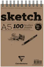 Clairefontaine Bloc croquis SKETCH, A5, 100 feuilles