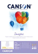 CANSON Bloc à dessin Imagine, format A2, 200 g/m2