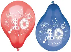 PAPSTAR Ballon de baudruche "10", rond, assorti