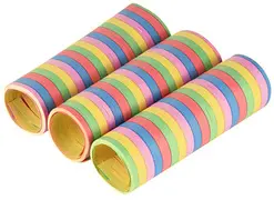 PAPSTAR Serpentins "Rayures", en papier, 5 couleurs