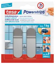tesa Powerstrips Crochet adhésif SMALL, métal, long