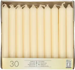 STARPAK Bougie de table, 21 mm, pack de 30, crème