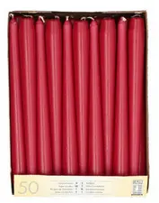STARPAK Bougie de chandelier, 22 mm, pack de 50, bordeaux