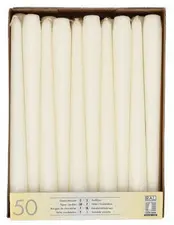 STARPAK Bougie de chandelier, 22 mm, en pack de 50, blanc