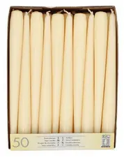 STARPAK Bougie de chandelier, 22 mm, en pack de 50, crème