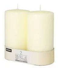STARPAK Bougie cylindrique "Ivory", diamètre: 80 mm, ivoire