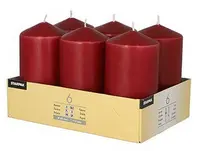 STARPAK Bougie cylindrique, diamètre: 60 mm, bordeaux
