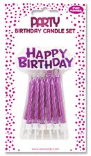 Clairefontaine Bougie d'anniversaire Happy Birthday, rose