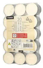 STARPAK Bougies chauffe-plat, diamètre: 37 mm, blanc