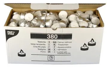 STARPAK Bougie chauffe-plat, diamètre: 38 mm, blanc, vrac