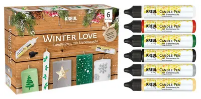KREUL Candle Pen "Winter Love", set de 6