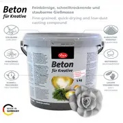 ViVA DECOR Béton pour créatifs, à grain fin, seau de 5 kg