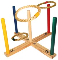 SCHILDKRÖT Jeu de lancer d'anneau "Ring Toss", en bois