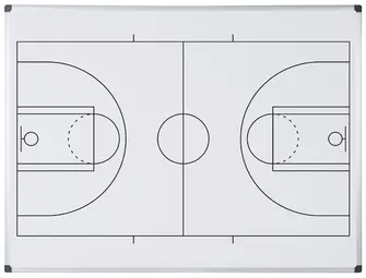 Bi-Office Tableau blanc mural terrain de basket, A3