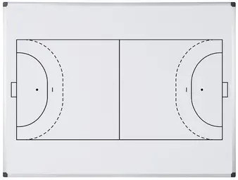 Bi-Office Tableau blanc mural terrain de handball, 600x450mm