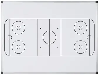 Bi-Office Tableau blanc mural terrain de hockey, A3