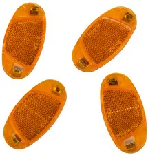 FISCHER Kit de réflecteurs pour rayons de vélo, orange