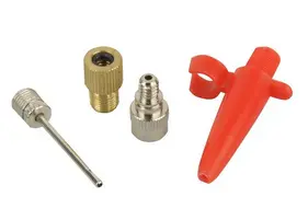 FISCHER Set d'adaptateurs pour pompe à air de vélo, 4 pièces