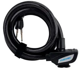 FISCHER Câble antivol pour vélo, longueur: 1.800 mm, noir