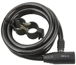 FISCHER Câble antivol pour vélo, longueur: 1.800 mm, noir