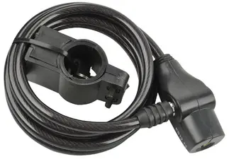 FISCHER Câble antivol pour vélo, longueur: 1.800 mm, noir