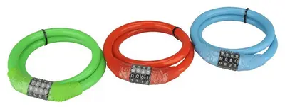 FISCHER Câble antivol pour vélo, longueur : 650 mm, assorti