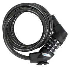 FISCHER Câble antivol pour vélo, longueur : 1.200 mm, noir
