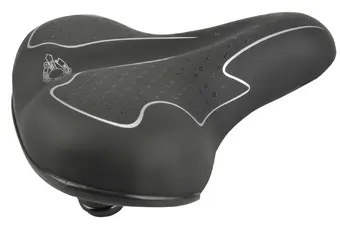 FISCHER Selle pour vélo de randonnée Elastomer, noir / blanc