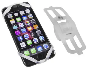FISCHER Support smartphone pour vélo en silicone, blanc