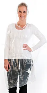 HYGOSTAR Poncho de pluie, en polyéthylène, transparent