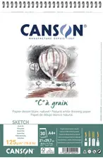 CANSON Album spiralé de papier dessin "C" à grain, A5
