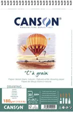 CANSON Album spiralé de papier dessin "C" à grain, A5