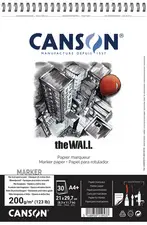 CANSON Bloc papier dessin spiralé "The WALL", A4, 200 g/m2