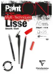 Clairefontaine Bloc papier dessin Paint'ON Lisse, A3, blanc