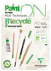 Clairefontaine Bloc papier dessin Paint'ON Recyclé, A3