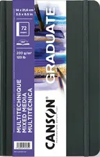 CANSON Carnet de dessin GRADUATE Mixed Media, noir
