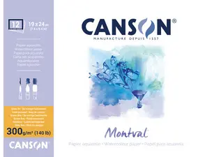 CANSON Bloc de papier aquarelle "Montval", 300 x 400 mm
