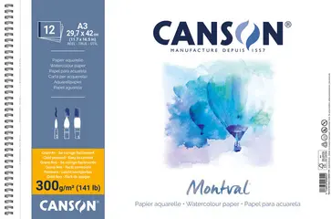 CANSON Album papier aquarelle "Montval", 135 x 210 mm, 300 g
