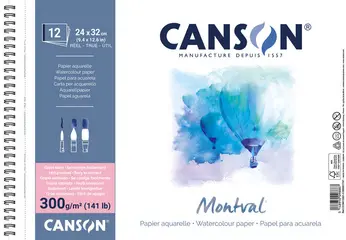 CANSON Album papier aquarelle "Montval", 135 x 210 mm, 300 g