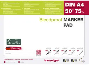 transotype Bloc pour marqueur, A3, 75 g/m2, 50 feuilles